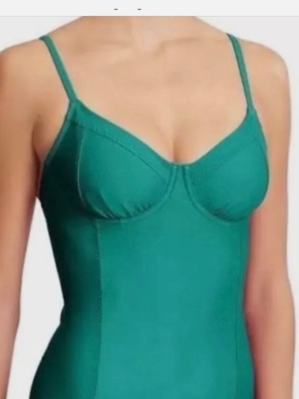 NWOT Athleta Jade Green Kaimana Molded Bra Cup Tankini Top sz 38 B/C Tall
